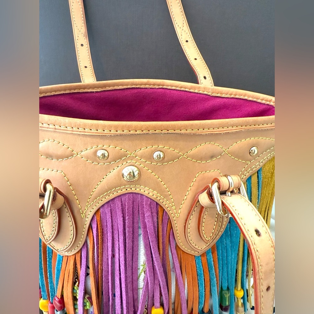 ***SOLD*** Louis Vuitton X Murakami Spring 2006 Multicolor Fringe Bucket Bag - Picture 6 of 13